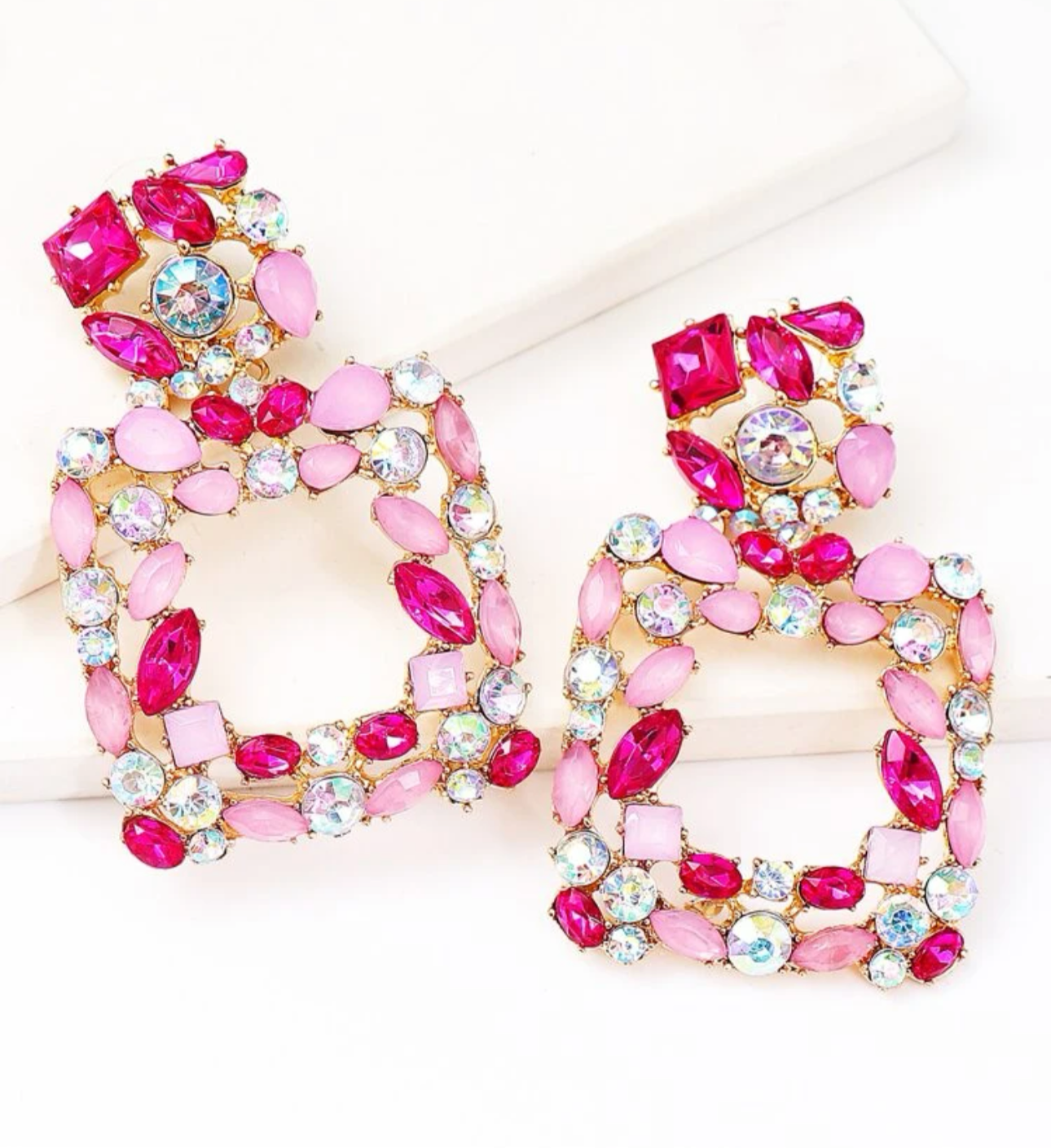 “Candy Coated” Rhinestone Earrings