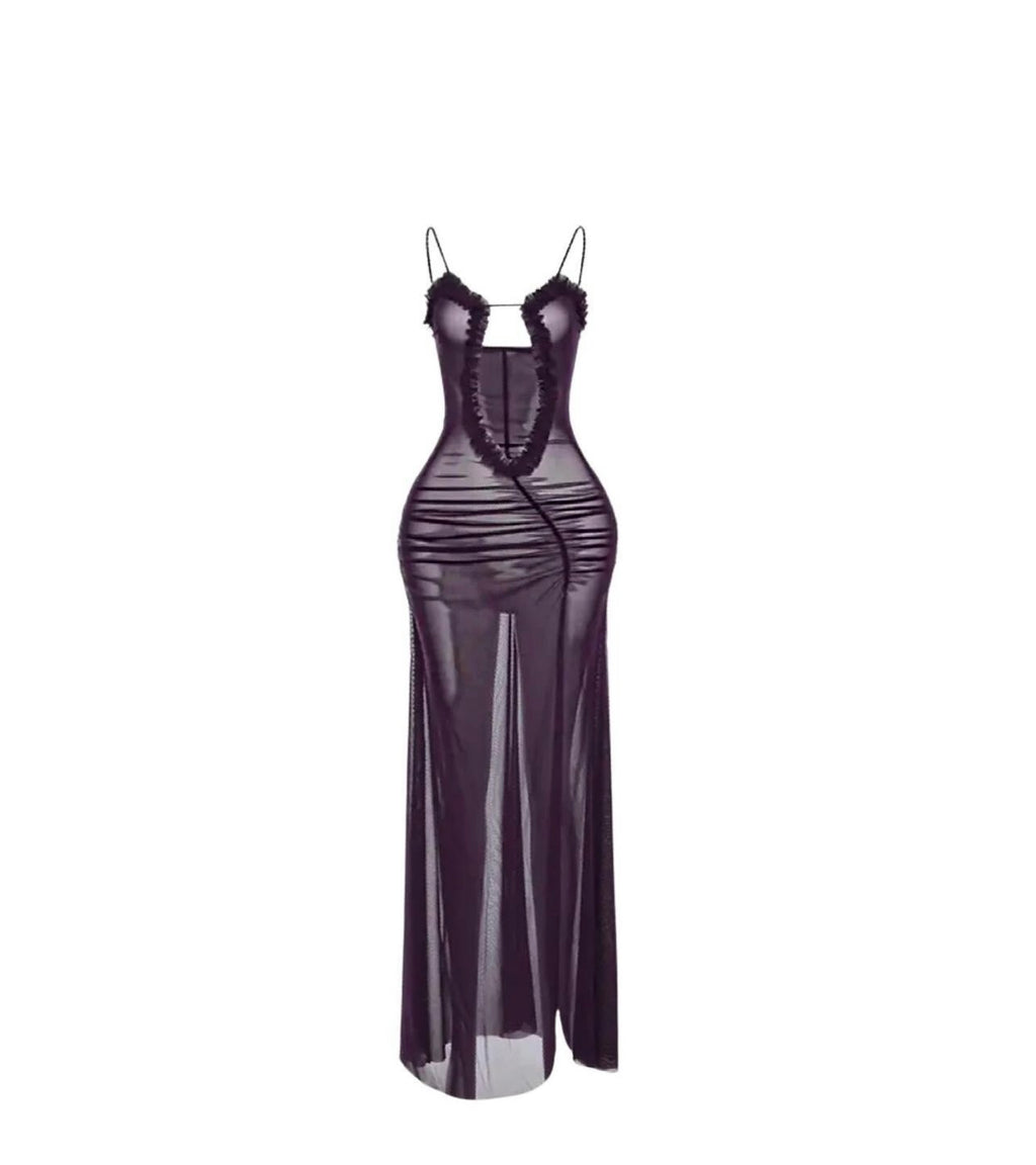 “Vacay Bae” Mesh Maxi Dress
