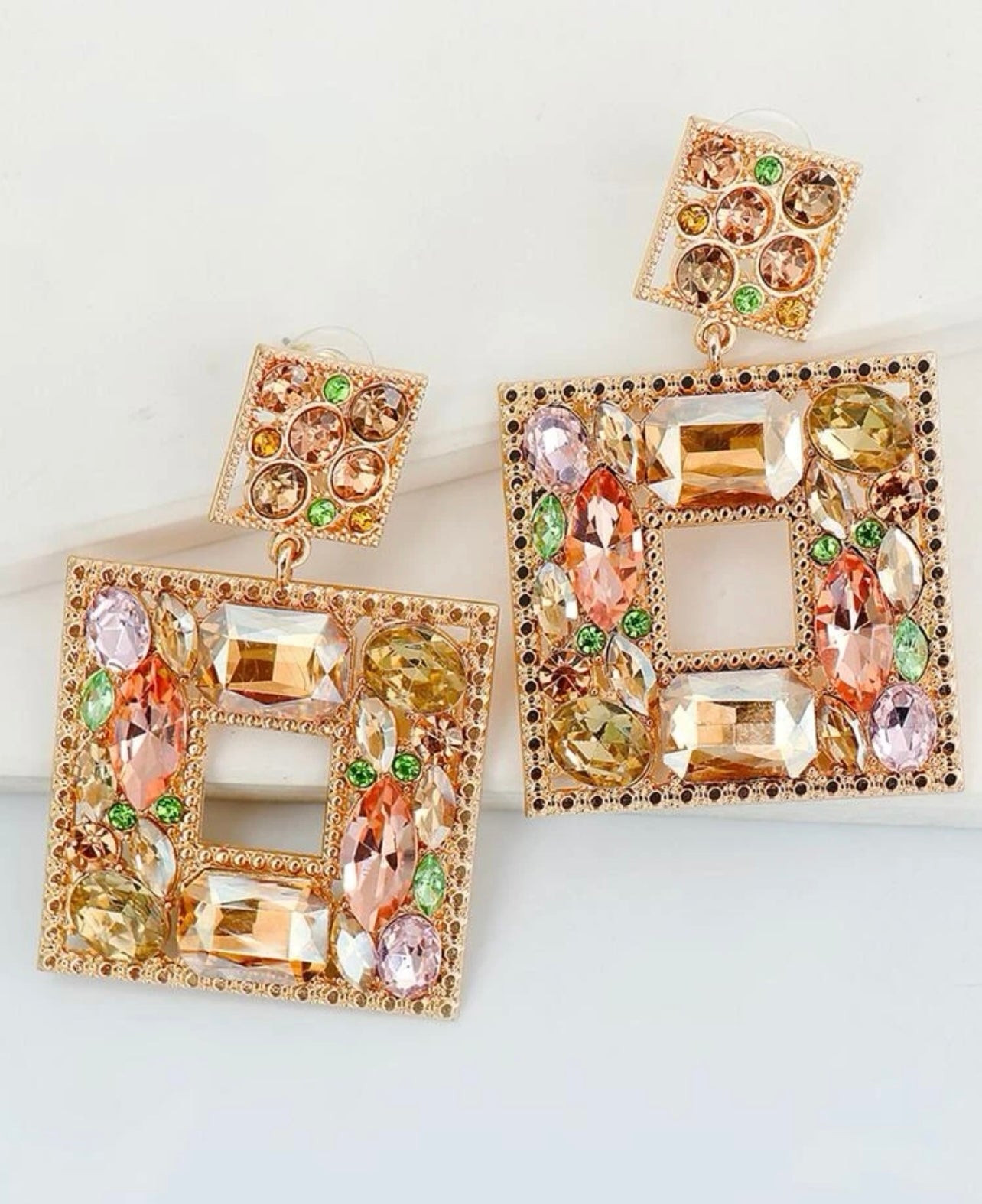 “Collecting Gems” Rhinestone Earrings