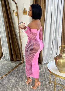 “Whatever She Wants” Bodystocking Dress (Pink)