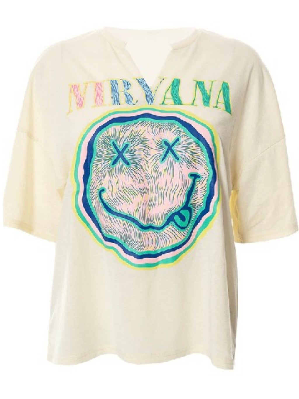 “Smiley Face” Nirvana Graphic T-Shirt