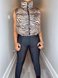 “Wild About Me” Zebra Puffer Vest
