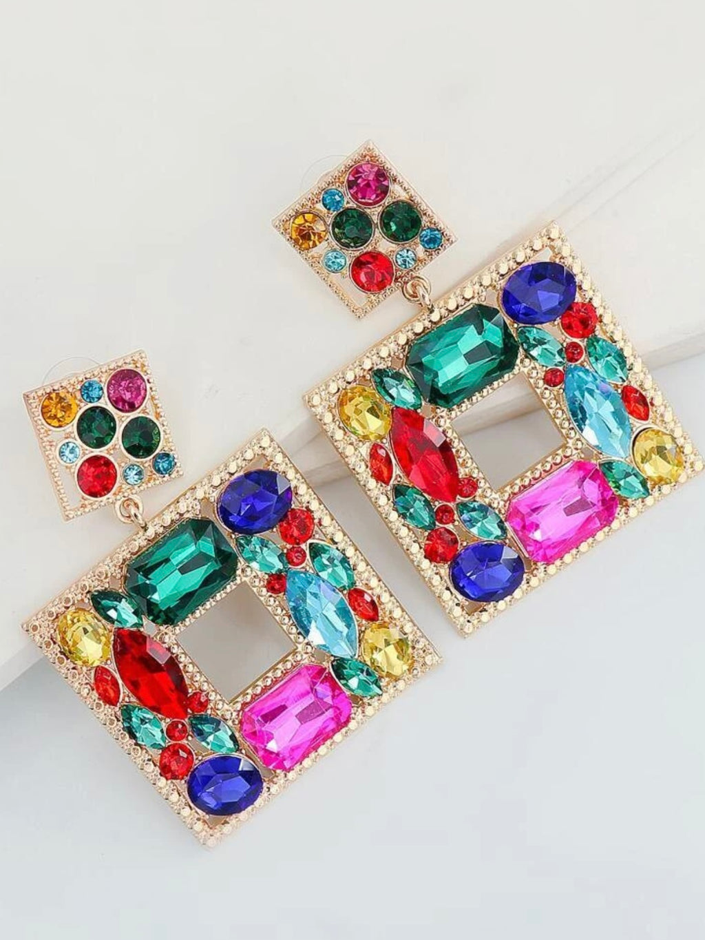 “Collecting Gems” Rhinestone Earrings