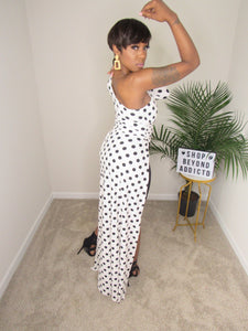 "Dotted Line" Polka Dot Long Tail Top